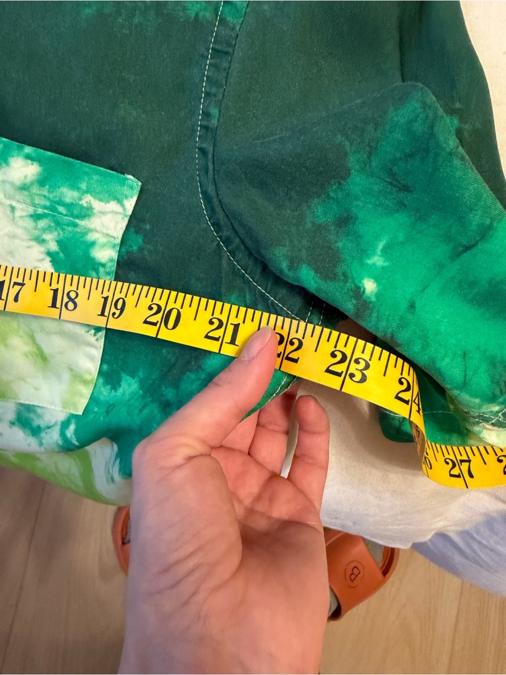 Portuguese Flannel Tie Dye Shirt Green size M - Picture 7 of 7
